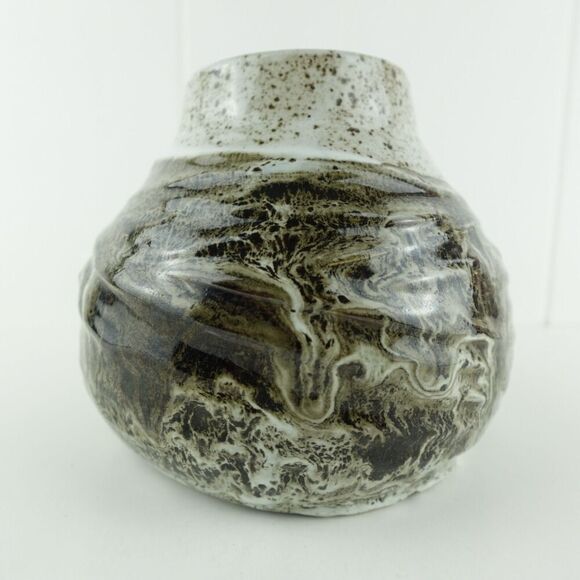 Studio Pottery Heavy Vase with Artist Marking - Picture 1 of 6